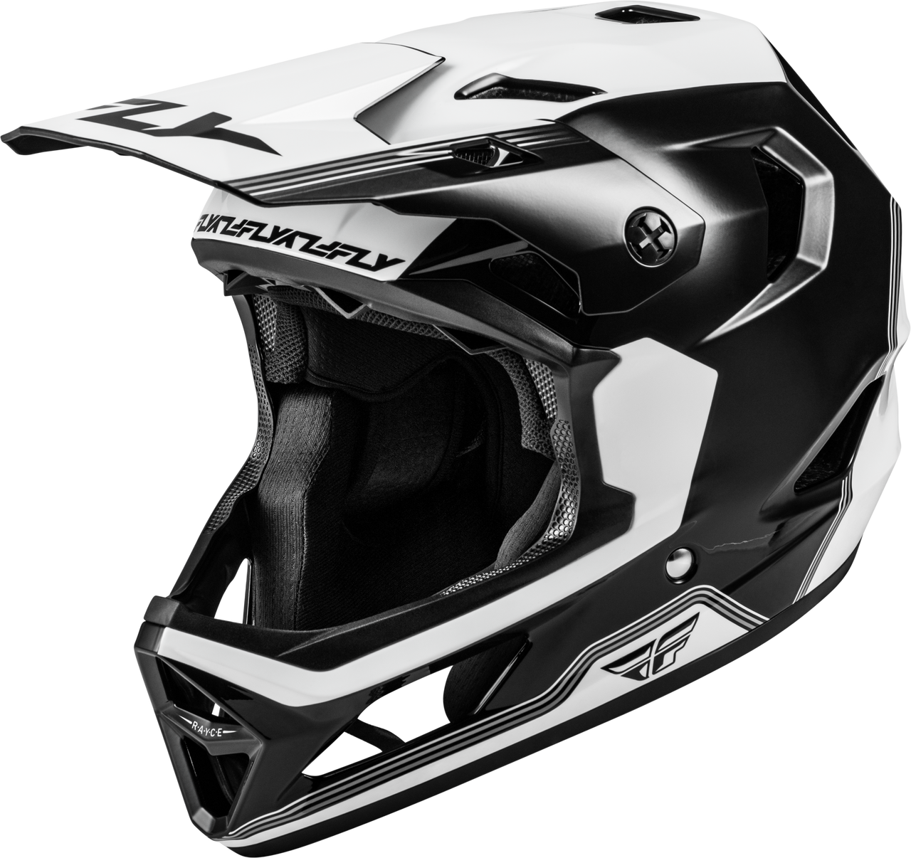 Fly Racing Rayce Repeat Bicycle Helmet - Black/White