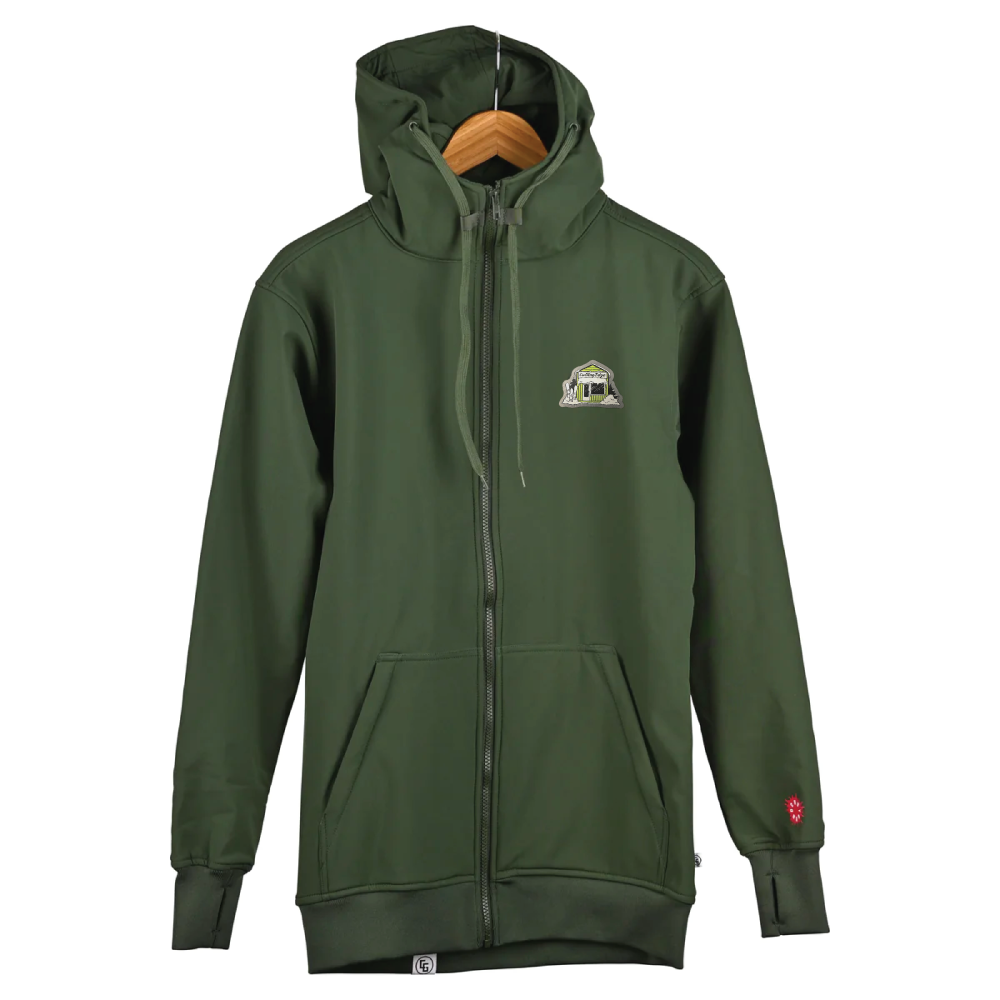 Cutting Edge 'Green Shack' Tech Zip Hoodie