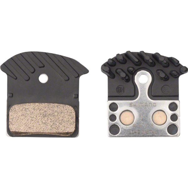 Shimano J04C-MF Disc Brake Pads and Springs - Metal Compound, Finned Alloy and Stainless Steel Back Plate, One Pair