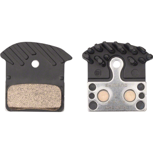 Shimano J04C-MF Disc Brake Pads and Springs - Metal Compound, Finned Alloy and Stainless Steel Back Plate, One Pair