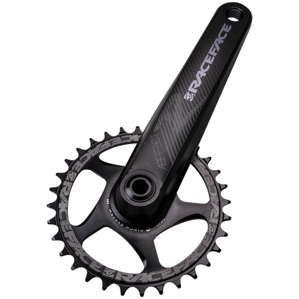 RaceFace Aeffect R Crankset - 165mm, Direct Mount CINCH, RaceFace EXI Spindle Interface, Black