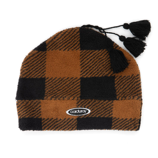 Corduroy 26 Fleece Tassle Beanie